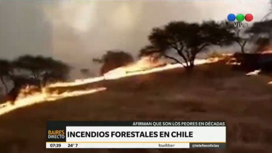 Siguen los incendios forestales en Chile