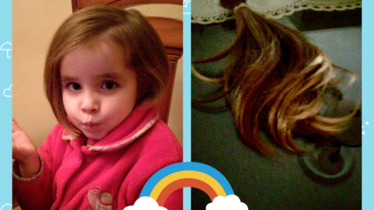 Gesto ejemplar: una nena de cuatro años se cortó el pelo para donarlo a enfermas de cáncer