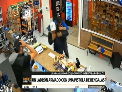 Frustrado intento de asalto con una pistola de bengala