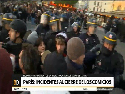 Incidentes en París en el cierre de los comicios