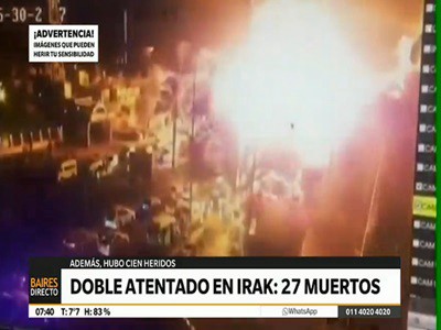 Doble atentado en Irak con 27 muertos