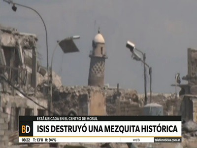 ISIS destruyó una mezquita de 800 años de antigüedad en Mosul