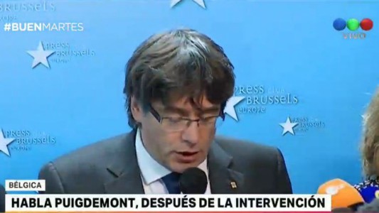 Puigdemont habla en Bruselas
