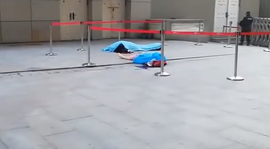 Video: Quiso atajar a una mujer que se tiró de un edificio y murió aplastado