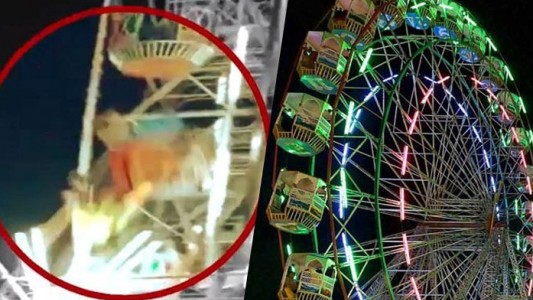 Fuerte video: nena de 10 años murió al caer de un juego en un parque de diversiones