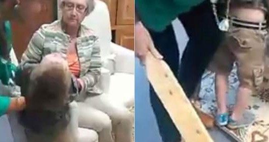 Video viral: una mujer publicó la paliza de la directora del colegio a su hijo