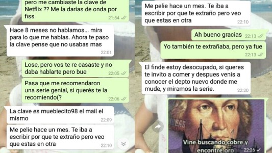 Le escribió a su ex por WhatsApp para pedirle la clave de Netflix y la conversación se volvió furor en las redes