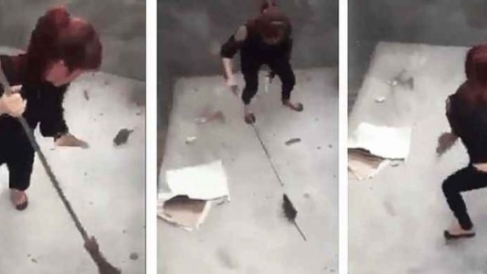 La "pelea" de una mujer con una rata gigante que se viralizó en las redes