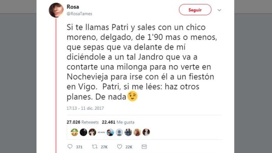 Falsa y viral: una escritora tuiteó para avisarle a Patri que la estaban por engañar, pero todo era un engaño