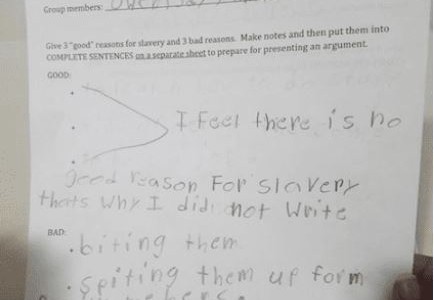 La tarea escolar "racista" que generó un escándalo en Estados Unidos