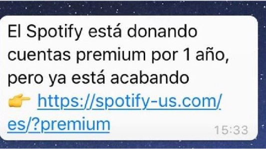 Alertan por una falsa promoción de Spotify para robar información de los usuarios