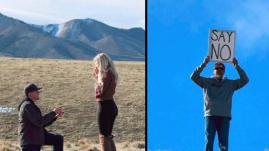 Le proponía matrimonio a su novia y apareció el suegro con una sorpresa