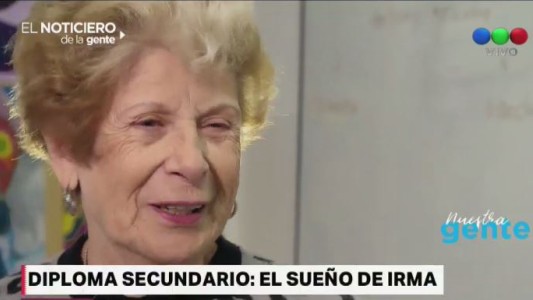 A los 82 años, Irma empezó el secundario