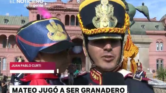 El sueño de Mateo: jugó a ser granadero