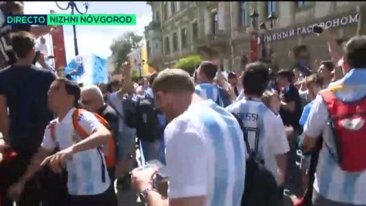 Los argentinos ya alientan a la selección