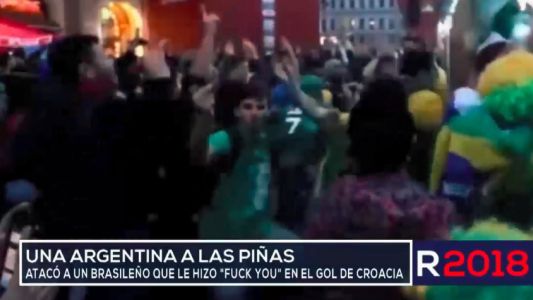 Una joven argentina a las piñas en Rusia