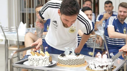 "¡Feliz cumpleaños, capitán!": el festejo de Messi con la Selección