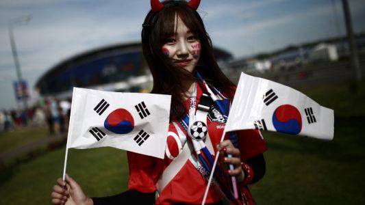 En fotos: Corea quiere sorprender a Alemania desde las tribunas