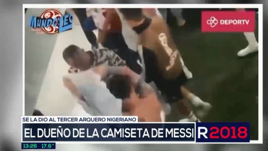 Messi le regaló la camiseta al tercer arquero de Nigeria