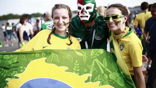 Brasil-México: el duelo en las tribunas