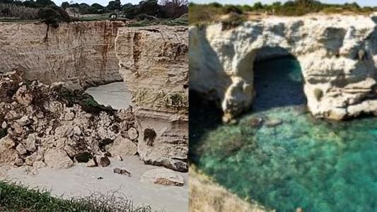 Italia: se derrumbó "El Arco de los Enamorados" en pleno San Valentín