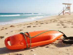 Villa Gesell: guardavidas le pegó con su torpedo a un motociclista que circulaba velozmente por la playa