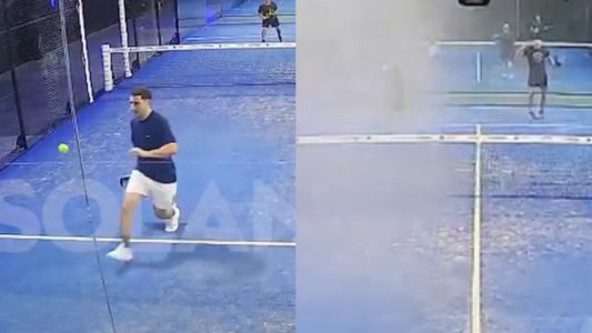 Insólito desenlace en un partido de paddle: le pegó un pelotazo a un caño, lo rompió e inundó la cancha