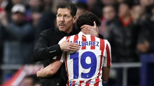 Diego Simeone se refirió al futuro de Julián Álvarez en el Atlético de Madrid: "Ojalá siga con nosotros"