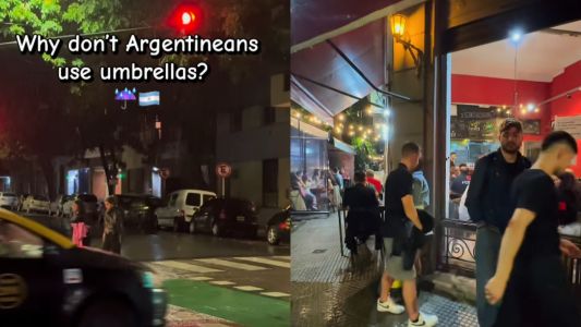 "¿Por qué los argentinos no usan paraguas?": el viral del fin de semana que generó debate