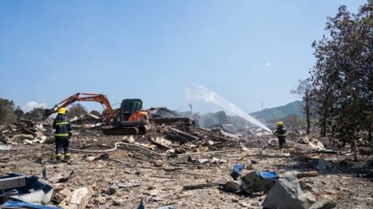 Una explosión en una fábrica de fuegos artificiales en China deja 26 muertos
