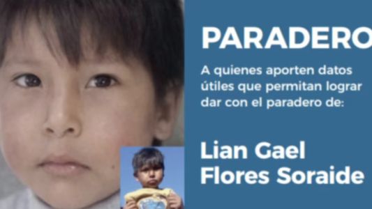 Caso Lian Flores: actualizaron la imagen del niño desaparecido hace más de un año en Córdoba