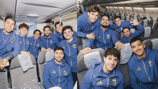 Parte del seleccionado argentino viajó a EE.UU. para el Mundial