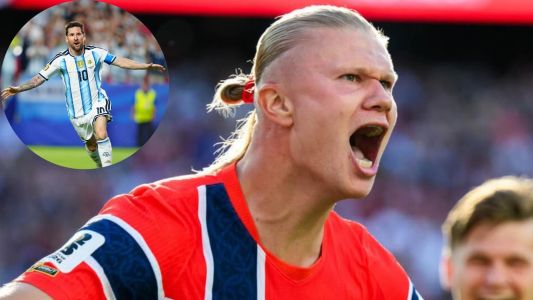 Haaland reaccionó al hat-trick de Messi: "Es un desquiciado"
