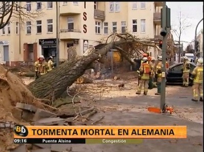 Tormenta mortal en Alemania