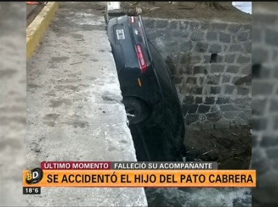 Se accidentó el hijo del Pato Cabrera y murió su acompañante