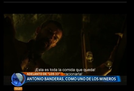 Antonio Banderas, como uno de los mineros