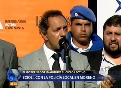 Scioli puso en funcionamiento la Policía Local de Moreno