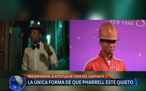 La única manera de que Pharrell Williams se quede quieto