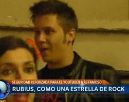Rubius, como una estrella de rock