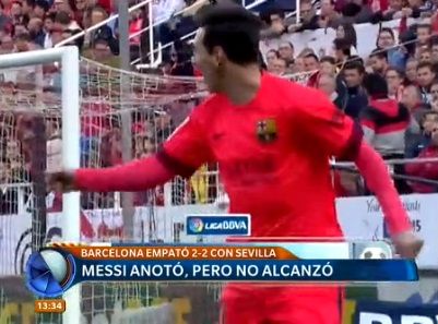 Messi anotó pero no alcanzó