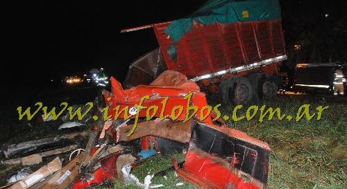 Murió un camionero en un choque múltiple en Lobos