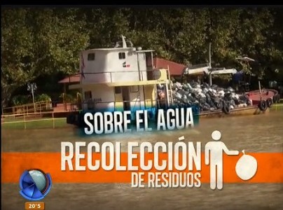 Recolección de residuos sobre el agua
