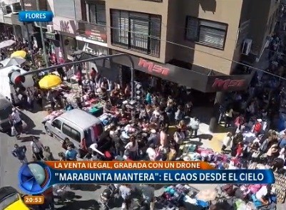 "Marabunta mantera": el caos desde el aire