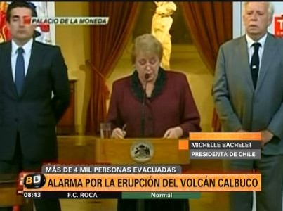 Volcán Calbuco: Bachelet advirtió sobre el posible flujo de lava