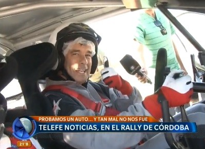 Telefe Noticias, en el Rally de Córdoba