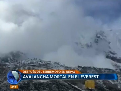 Una avalancha en el Everest filmada desde adentro