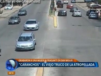 "Caranchos": el viejo truco de la atropellada