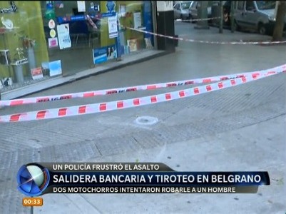 Salidera bancaria y tiroteo en pleno barrio de Belgrano