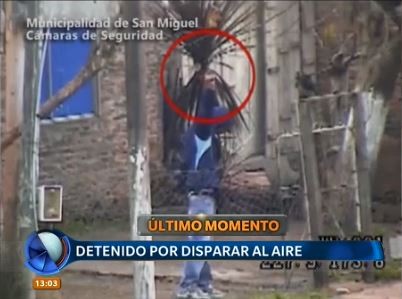 Detenido por disparar al aire
