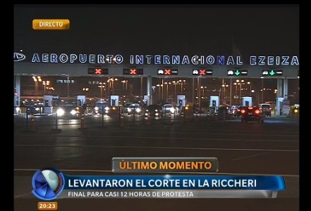 Levantaron el corte de la Autopista Ricchieri